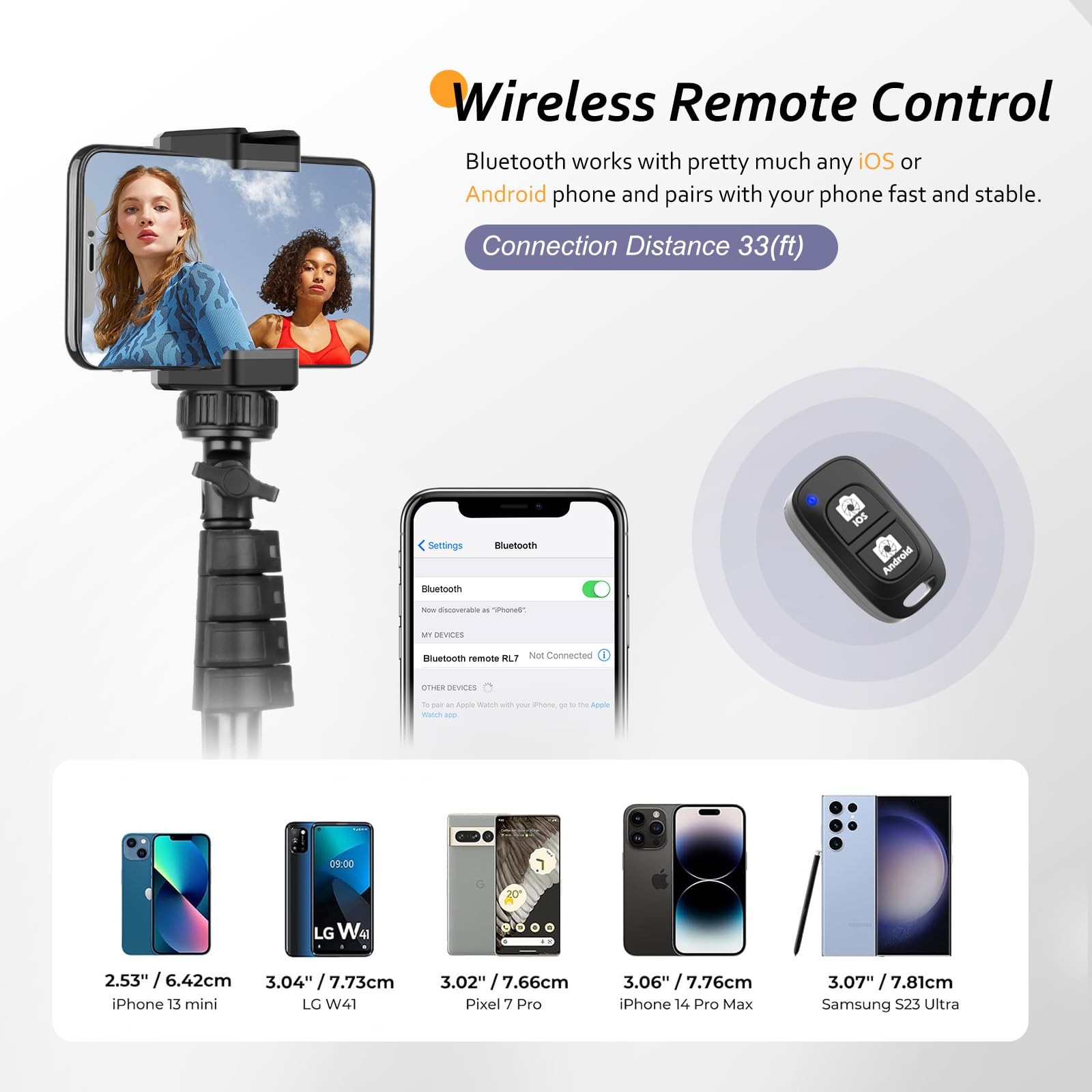 Aureday 62″ Phone Tripod & Accessory Kit – Camera/Cell Phone Stand w/Remote