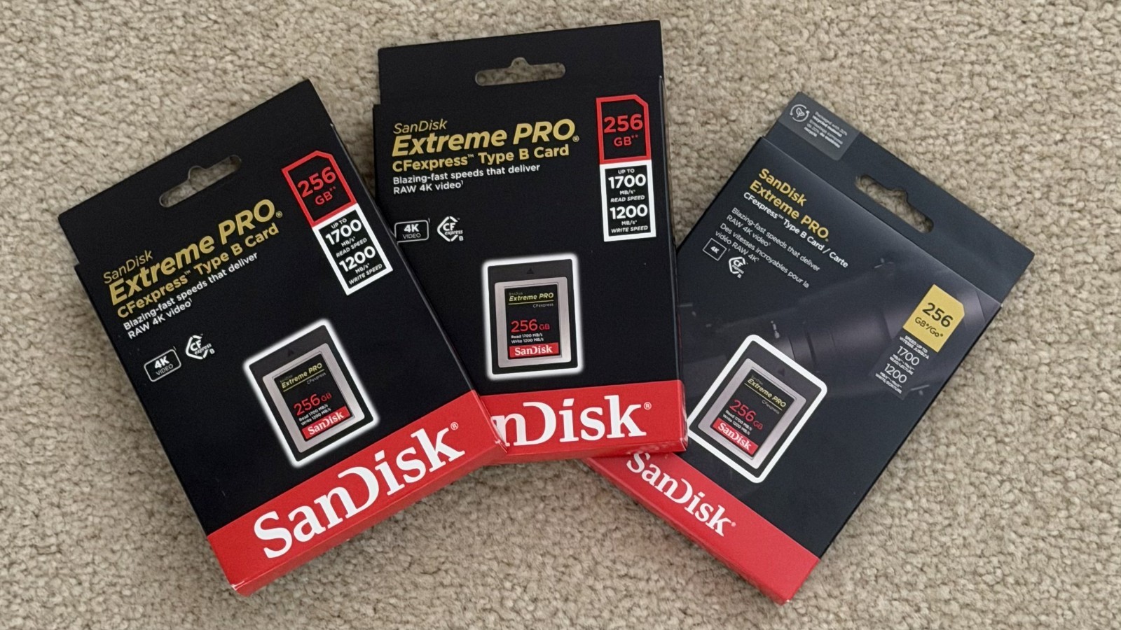 SanDisk Extreme PRO CFexpress Card Type B 256GB