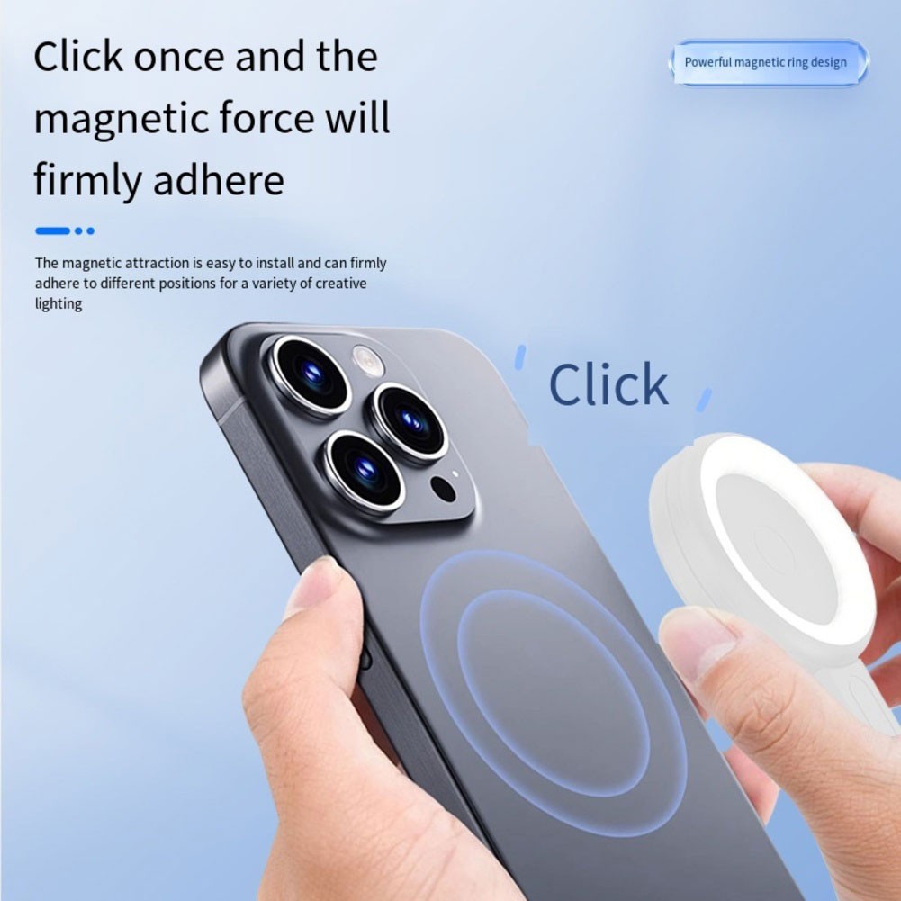 LED Ring Light Magnetic Selfie Light with Lightweight and Compact Design