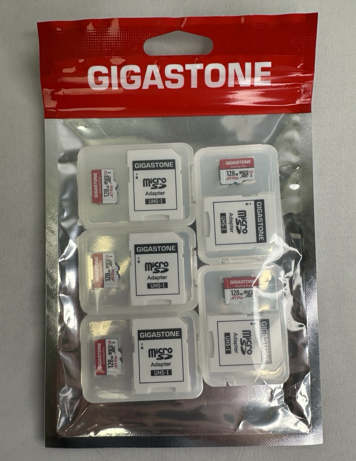 Gigastone Gaming Plus – 128GB (5 Pack) Micro SD Card, 4K Video – Sealed