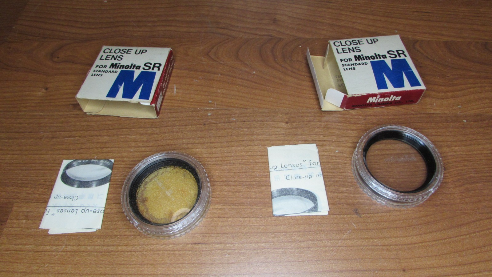 Vintage lot of 2 Minolta Close-Up Lens SR No.1 & 2 Camera Lens Made In Japan