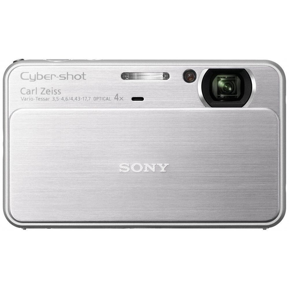 Sony Cybershot Digital Camera DSC-T99 Silver 14.1MP W/ Charger & Memory