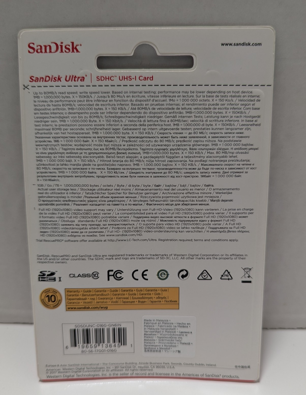 Sandisk Ultra 16GB SD cards for Camera Trail Camera Computers
