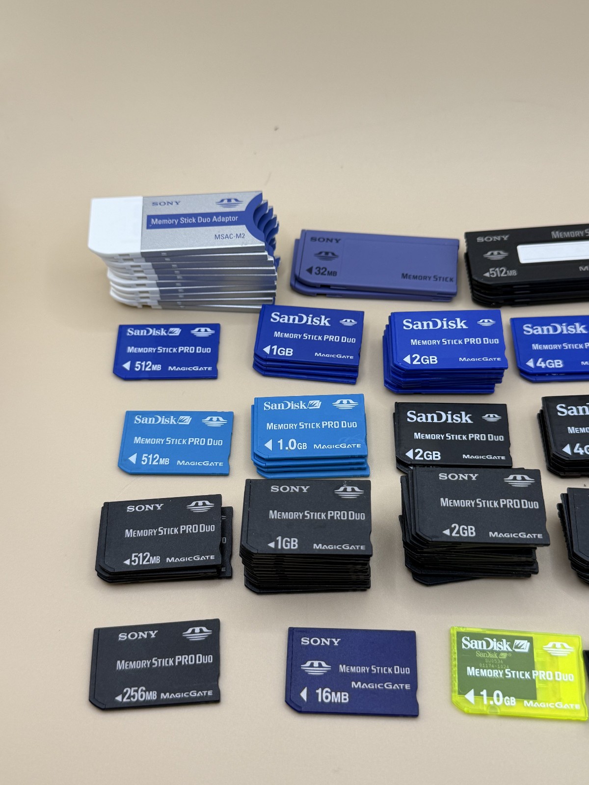 Genuine Sony SanDisk Memory Stick Pro Duo Magic Gate Memory Card 1 2 4 8GB MB