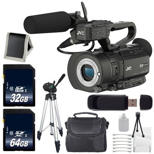 JVC GY-LS300 4KCAM Handheld S35mm Camcorder (Intl Model) (Body Only)+ 64GB Memor