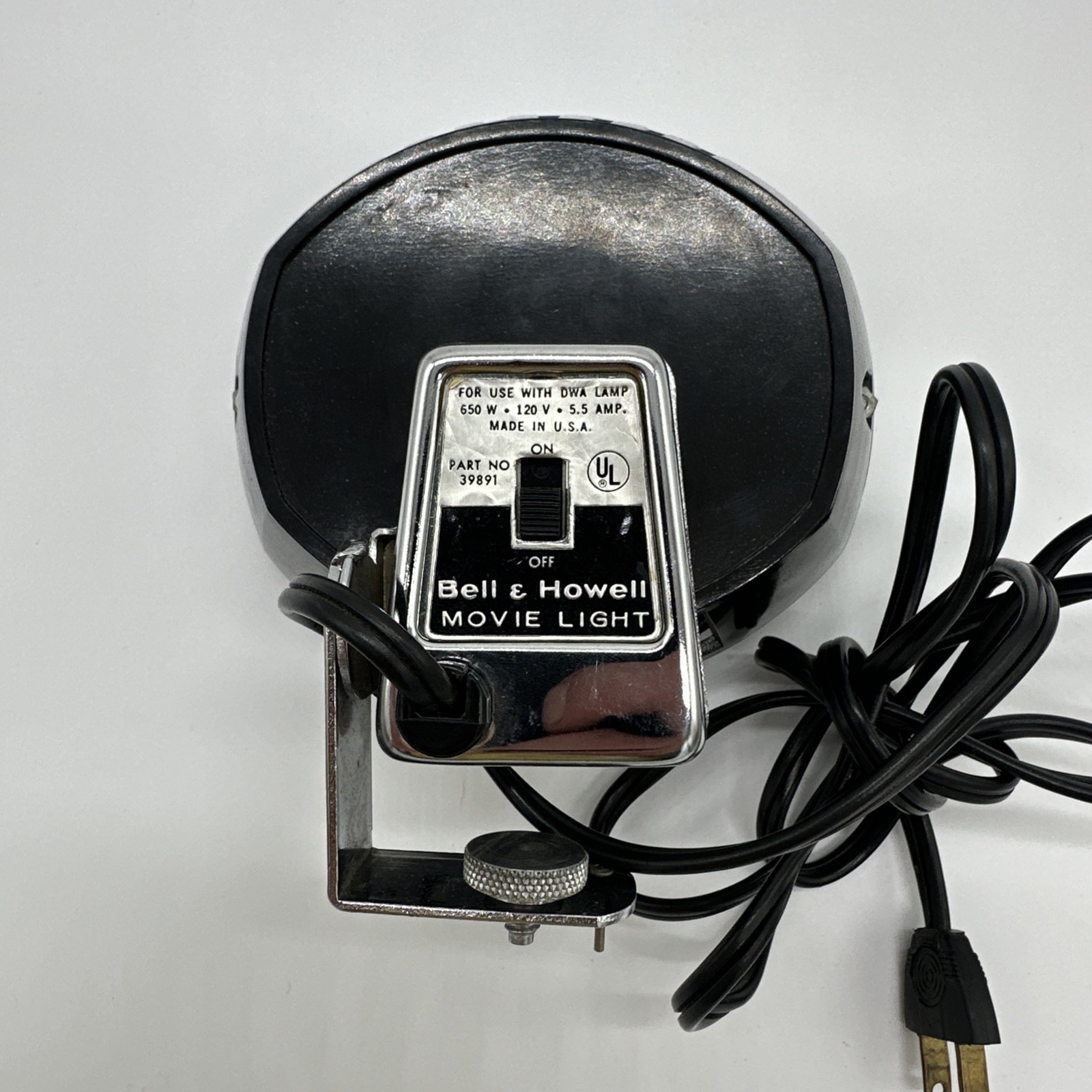 Vintage Bell & Howell Movie Light 39891 Tested And Works 650w 120v 5.5 Amp