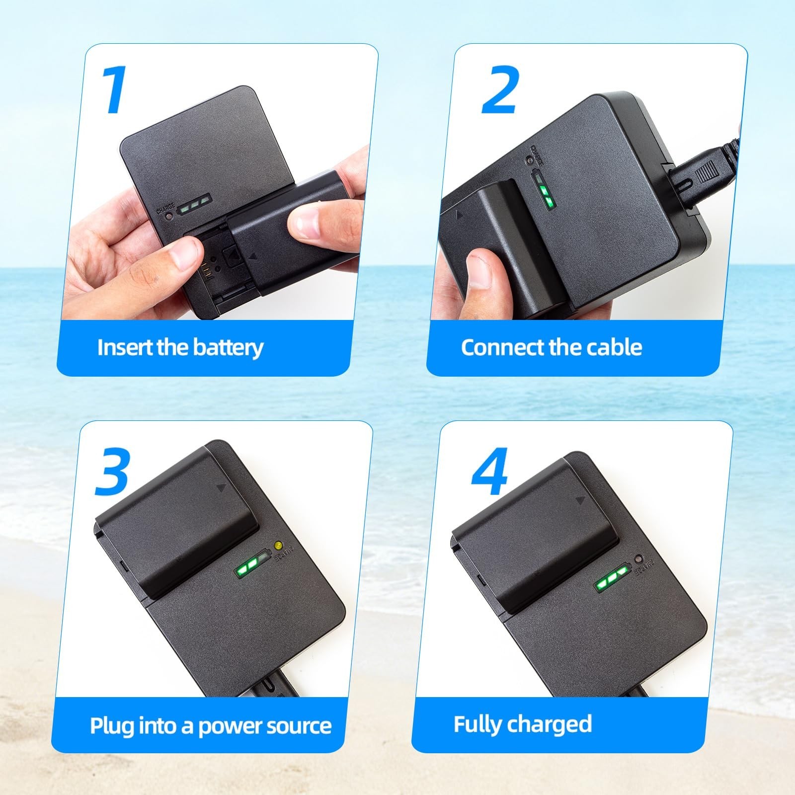NP-FZ100 Battery Charger for Sony A7IV A7C A7R IV FX3 FX30 A6700