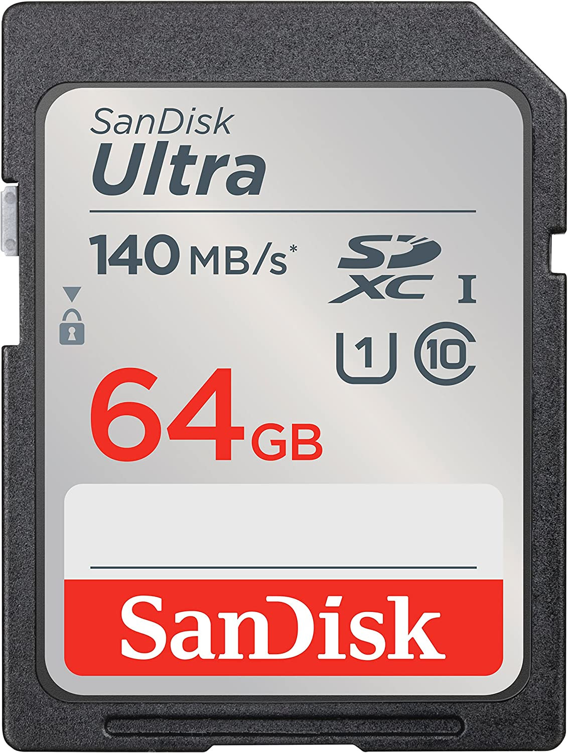 SANDISK 64GB Ultra SDXC UHS-I Memory Card – up to 140Mb/S, C10, U1, Full HD, SD