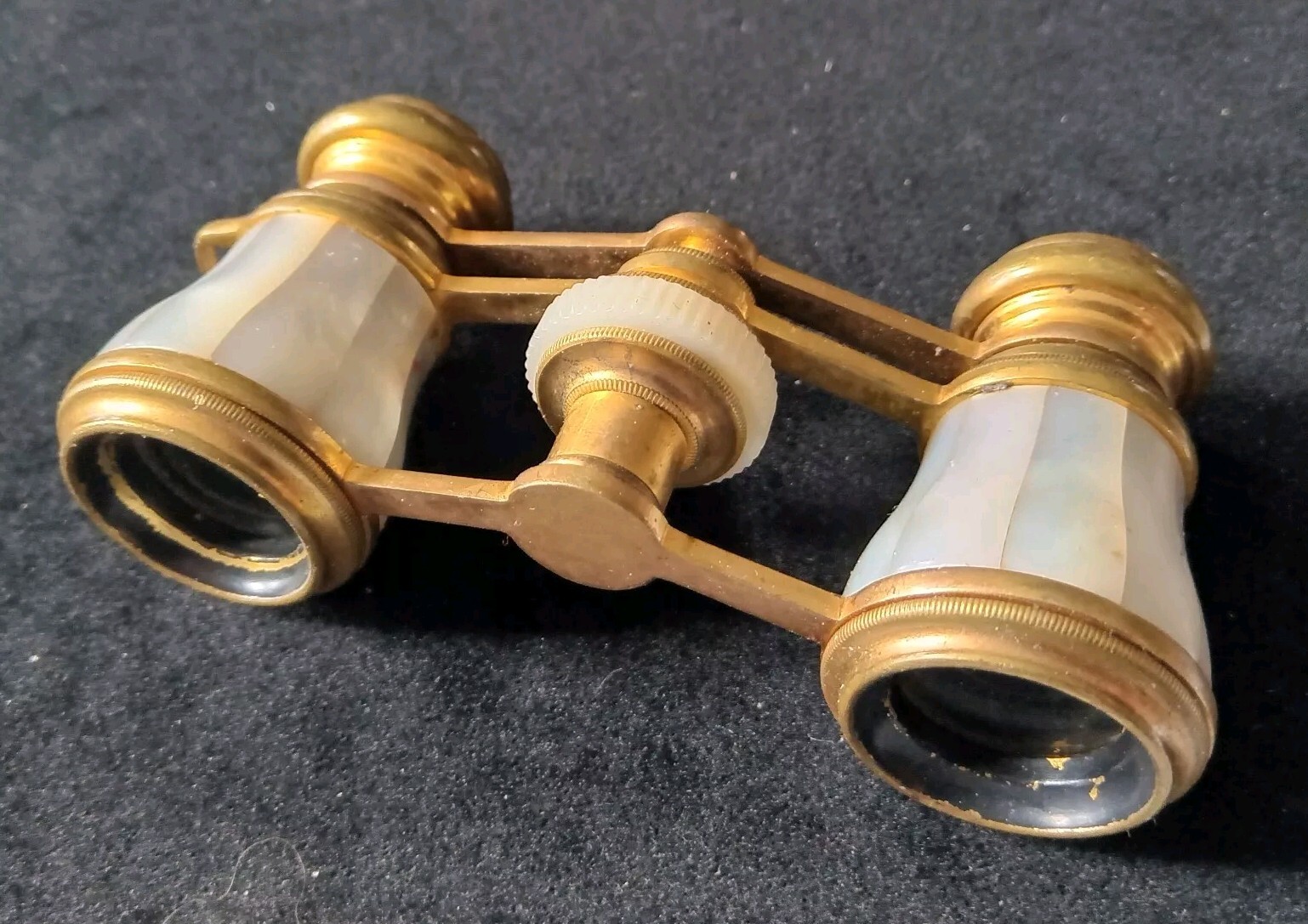 JUMELLE PARIS Mother Of Pearl and Brass Vintage Opera Glasses, Binoculars