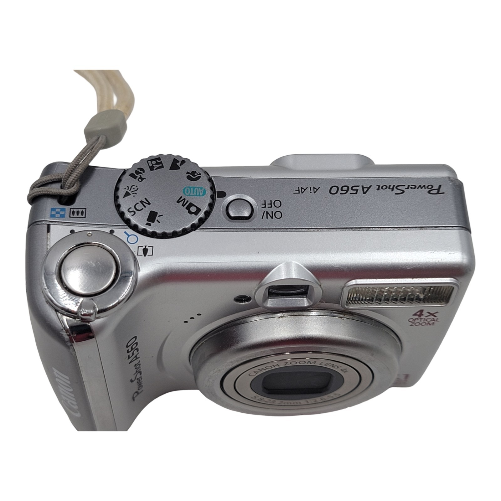 Canon PowerShot A560 Silver 7.1MP 4X Optical Zoom Built-in Flash Digital Camera