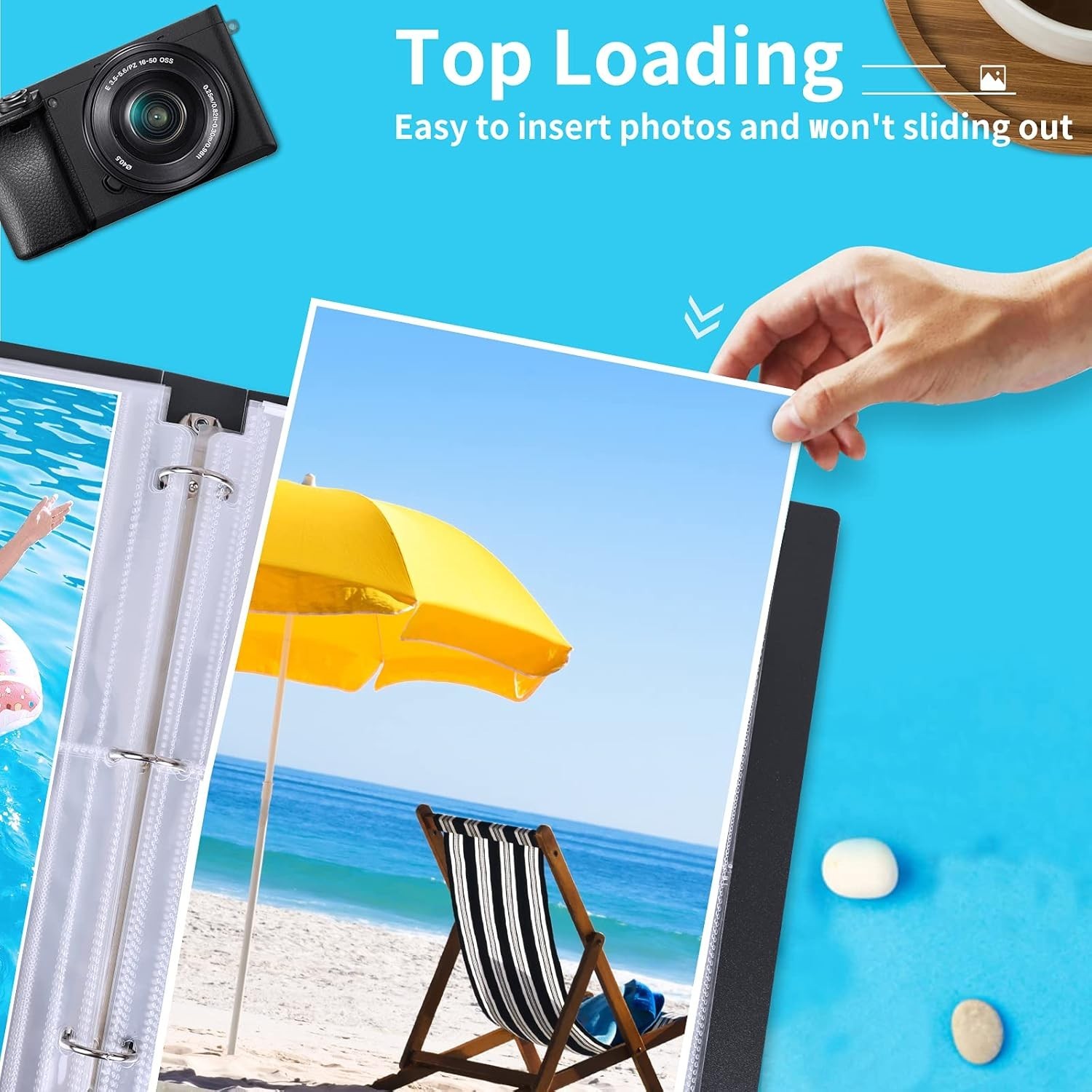 30 Pack Photo Sleeves for 3 Ring Binder – (8X10, for 60 Photos), Archi
