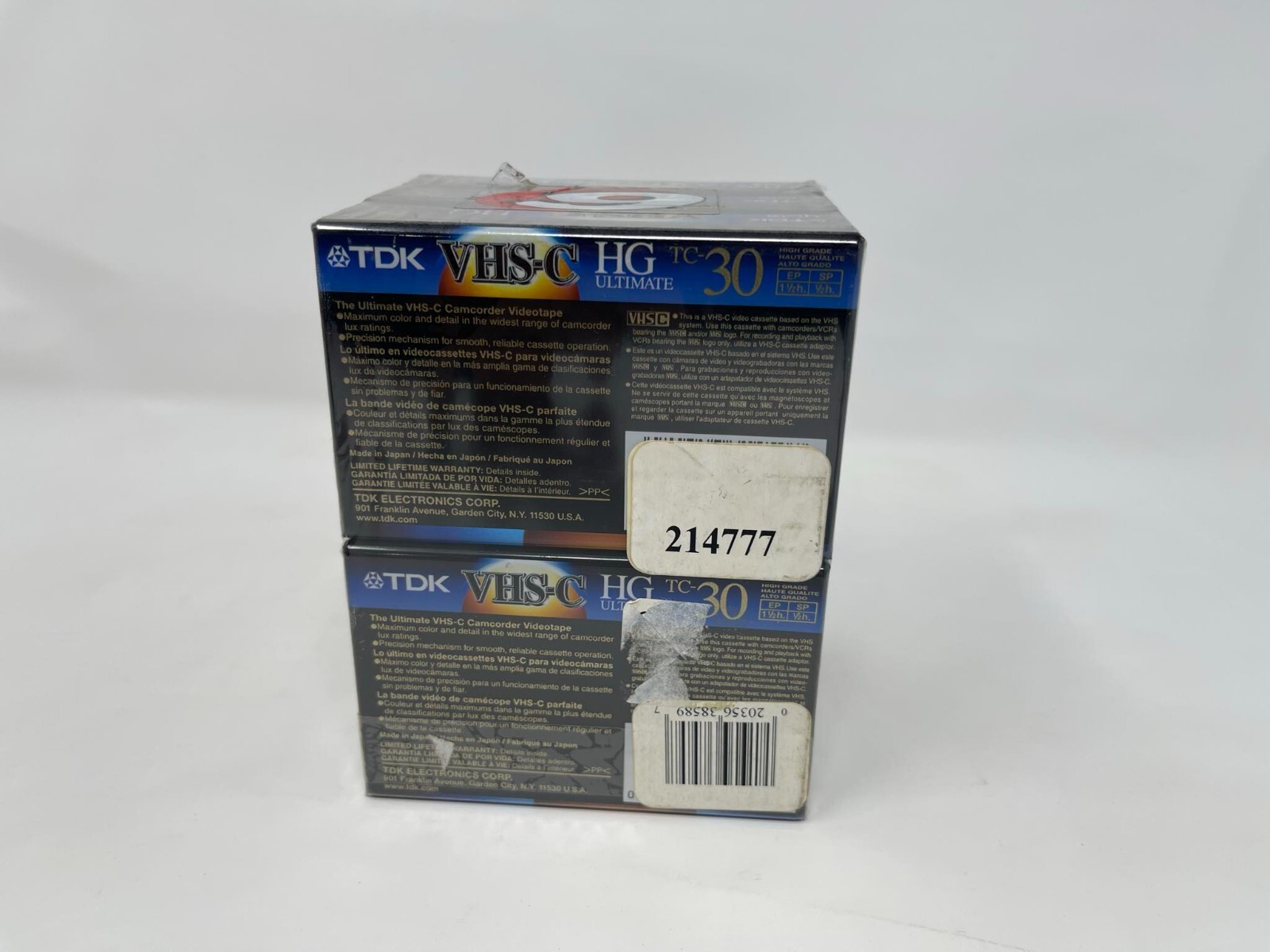 TDK TC30 HG Ultimate VHS-C Camcorder Tapes 6 Pack Bundle Brand New!