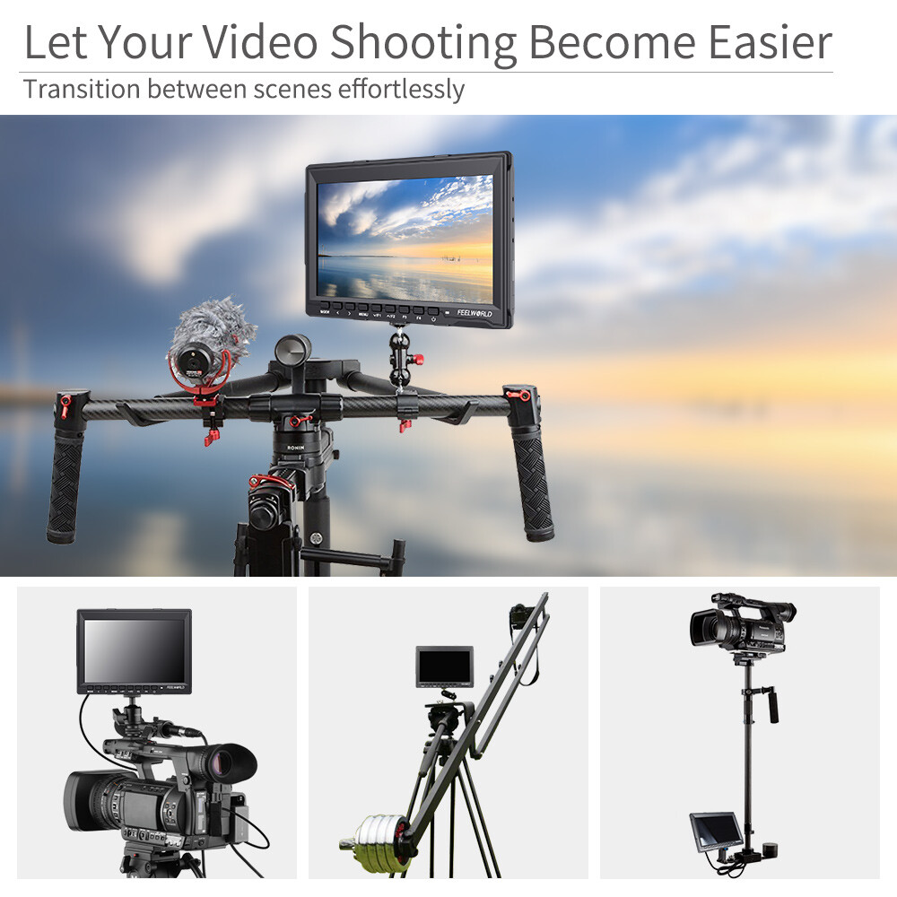FEELWORLD FW759 7 inch DSLR Camera Field Monitor LCD IPS HD 4K HDMI Video Assist