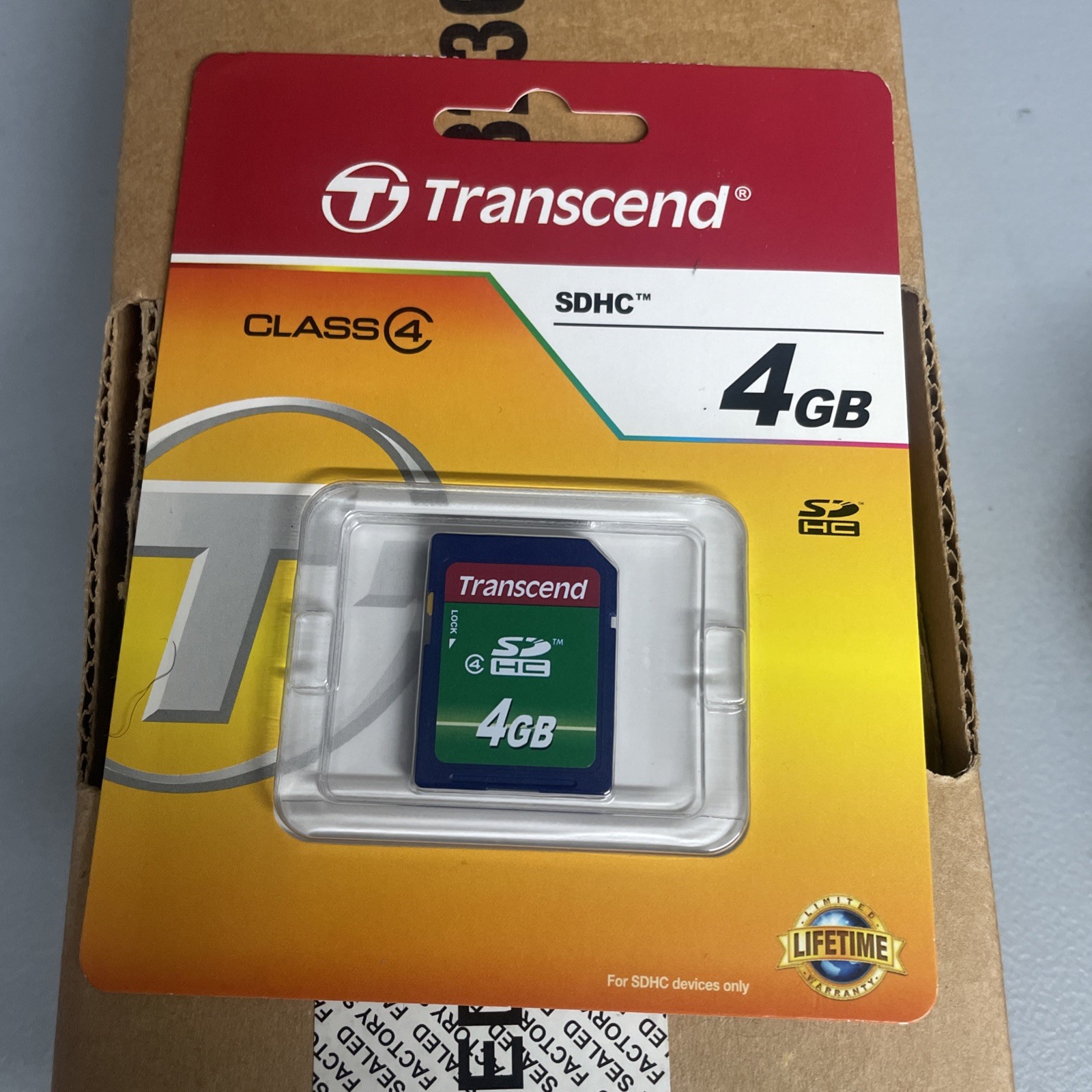 Transcend flash memory card 4 GB CLASS 4 SDHC TS 4 GSDHC 4