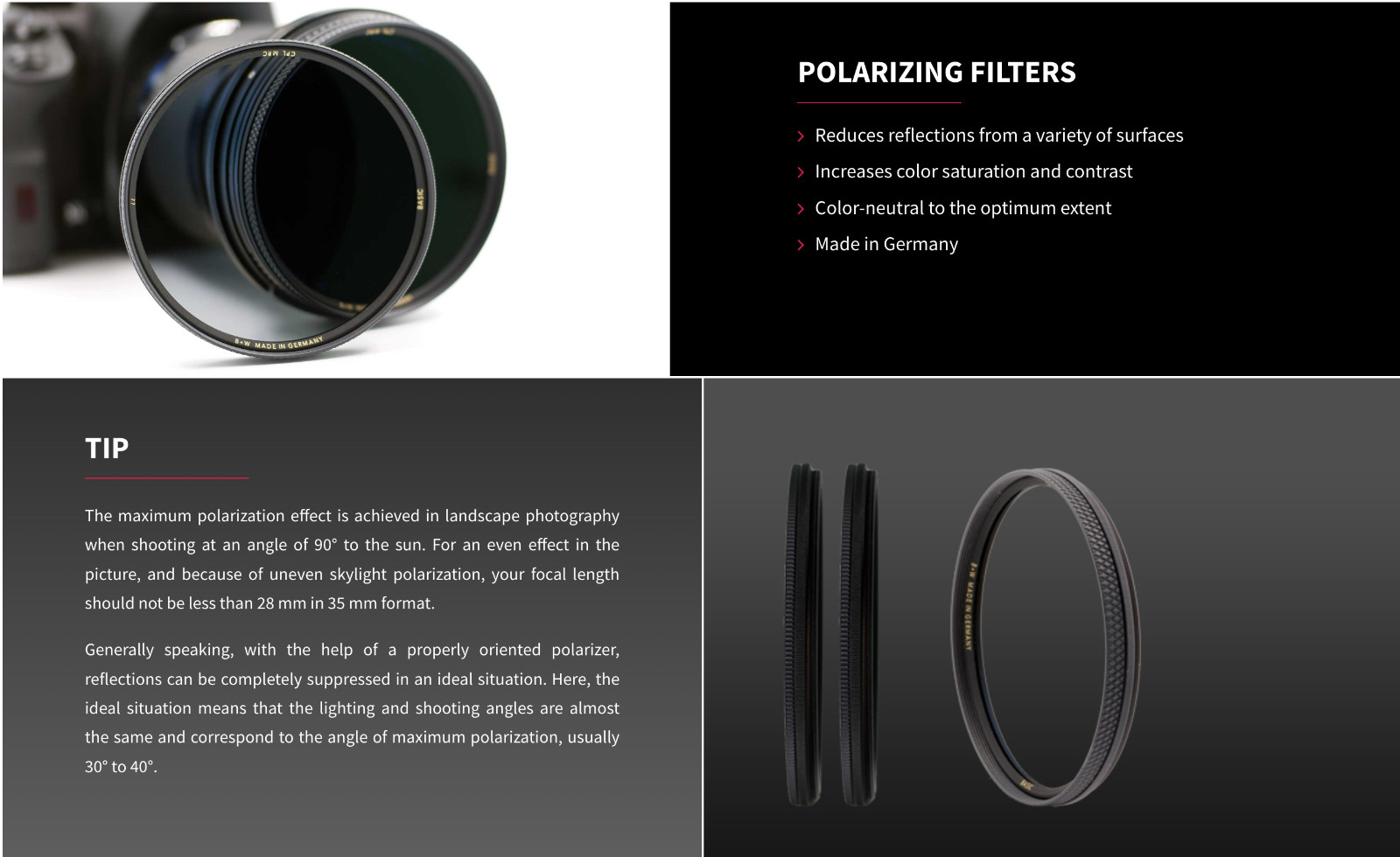 B + W 77mm Circular Polarizer Kaesemann HTC (F-PRO) – Genuine, Brand New in Box