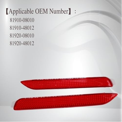 Rear Bumper Reflector Light Set Left & Right Compatible with Toyota RAV4 2019