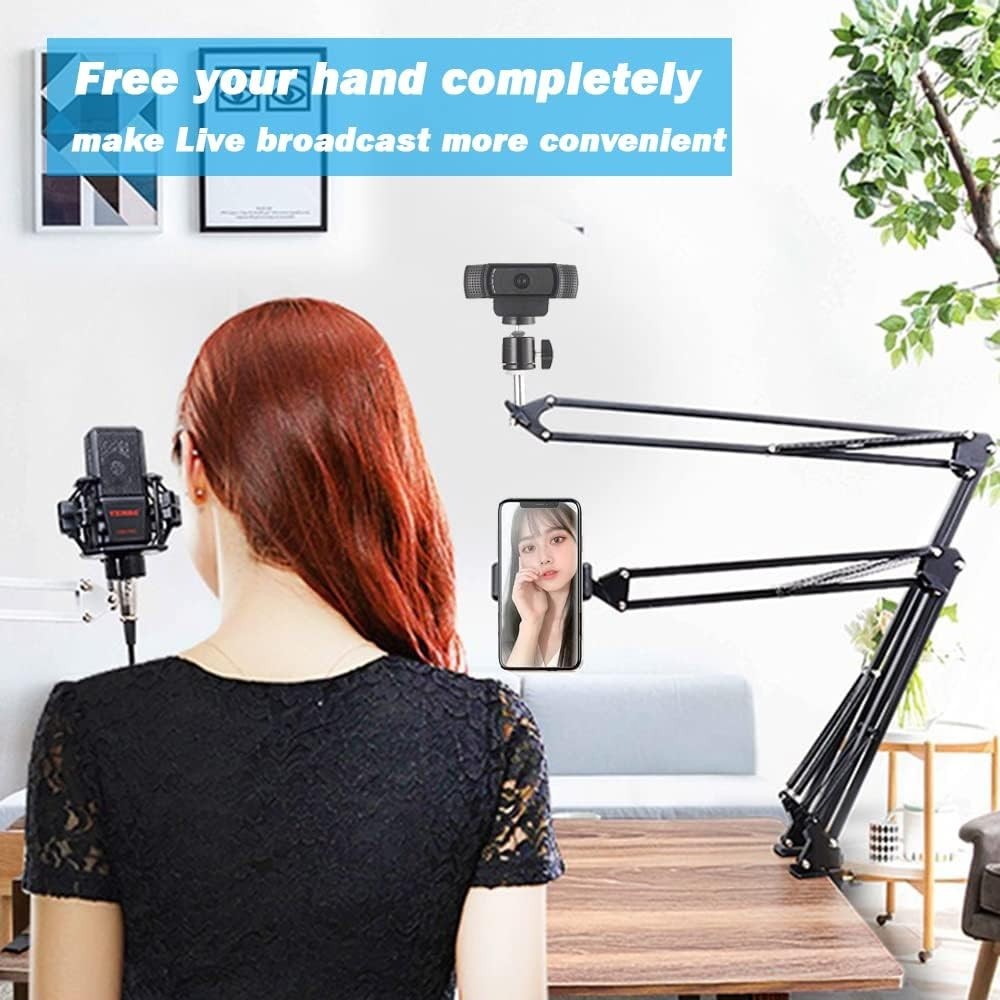Versatile Overhead Tripod Mount for Camera and Phone – Live Streaming Accessory