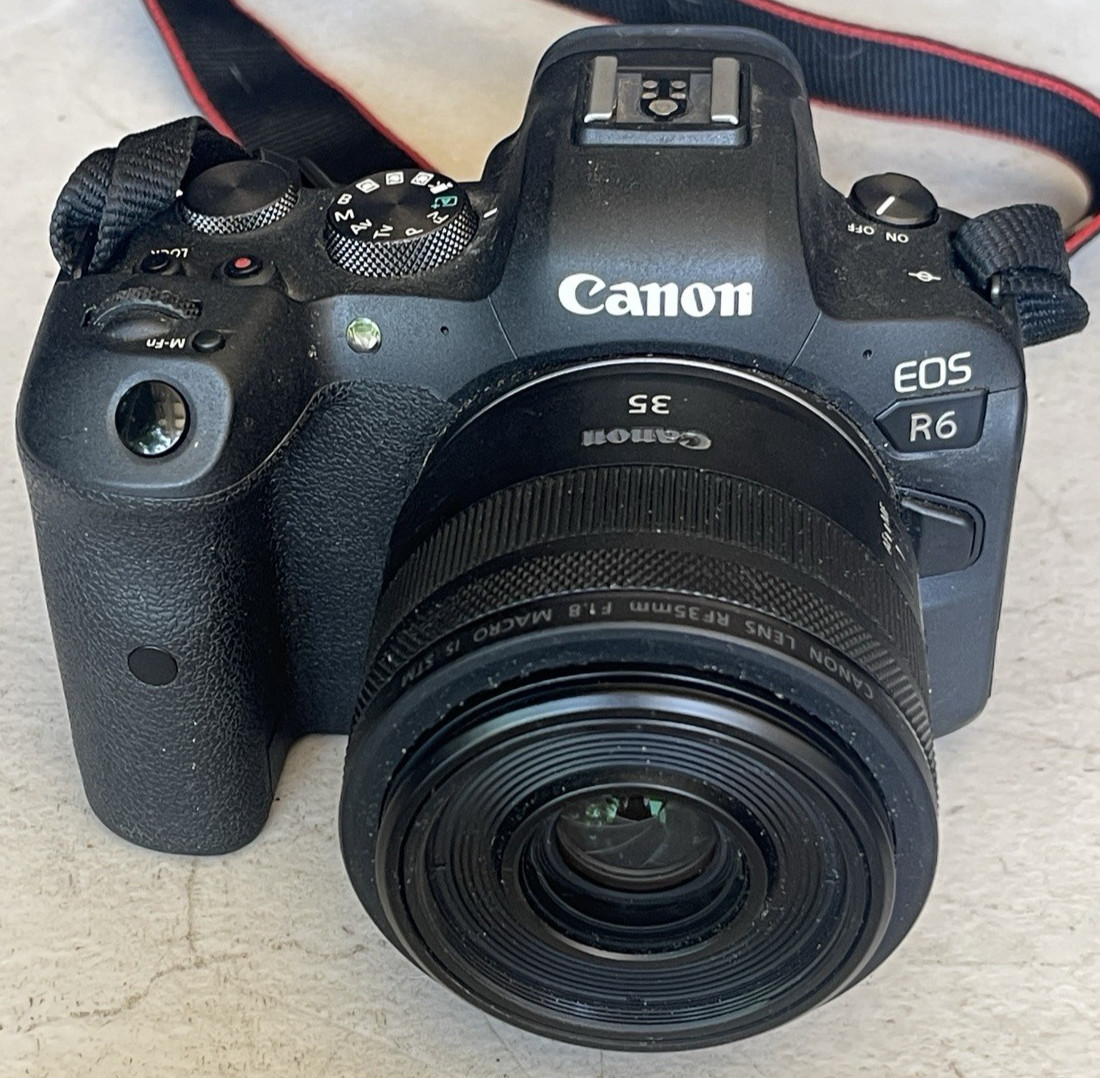 Canon EOS R6 Camera (DS126832) W/ Canon RF Macro 35mm f/1.8 IS STM Auto
