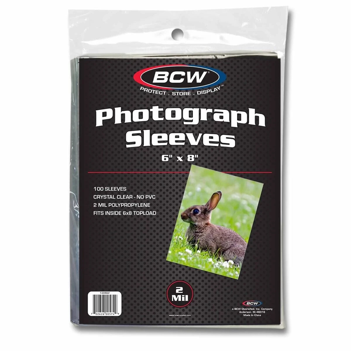 (100) BCW 6×8 Photo Sleeves Crystal Clear Poly Soft Sleeves Archival Protection
