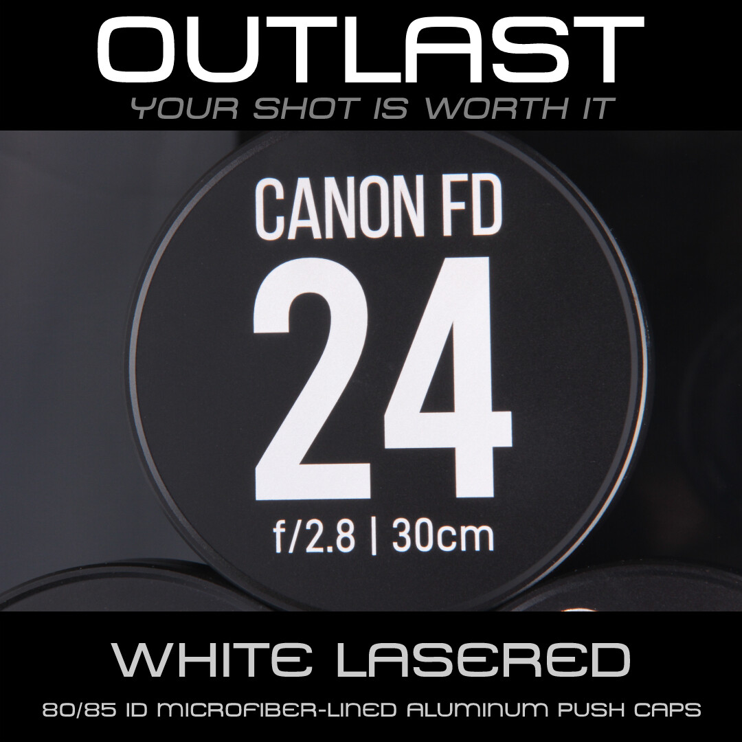 OUTLAST 80mm ID Aluminum Front Push Caps for 80mm OD Step-Up Ring w/ 77mm Thread