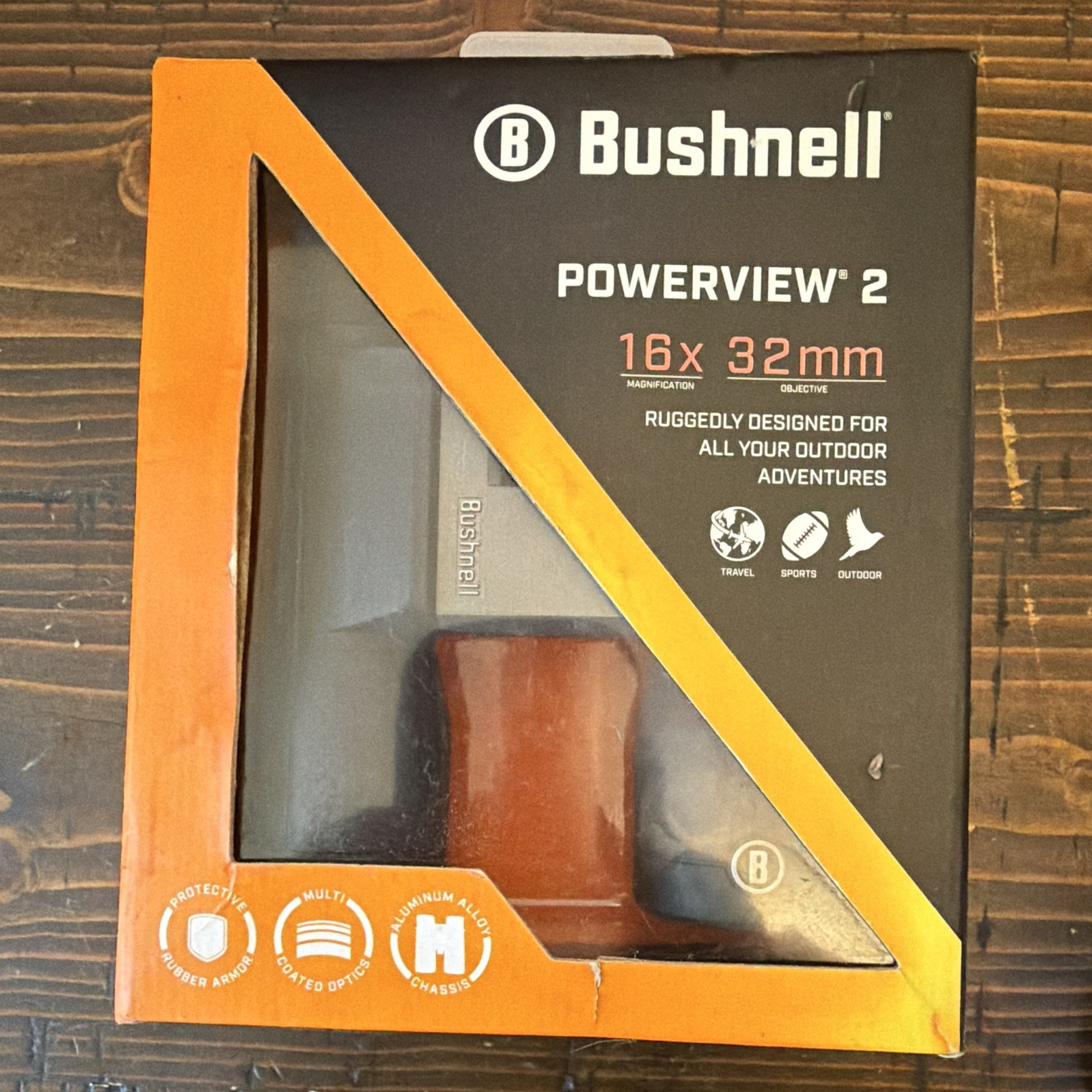 Bushnell PowerView 2 16x32mm Multi-Coated Roof Prism Compact Tripod Binoculars