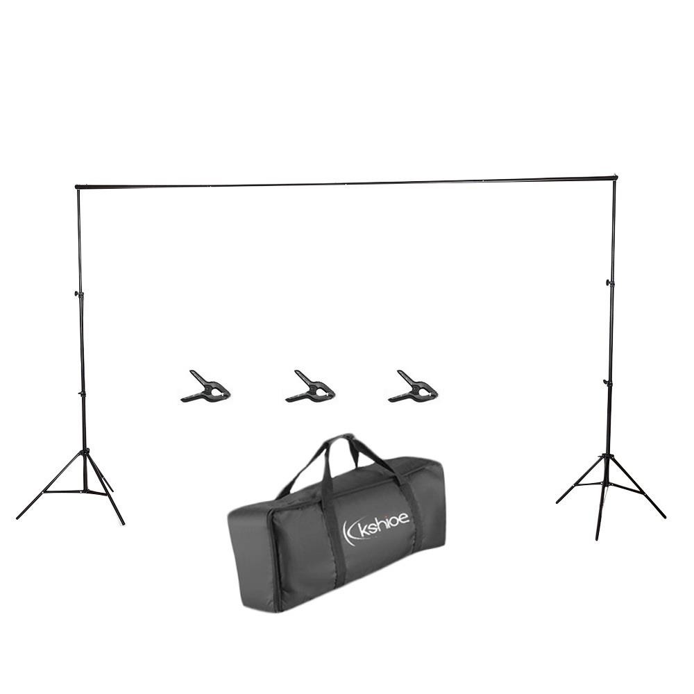 Background Support Stand Photo Backdrop Kit Lighting Studio Tripod Set with Clip