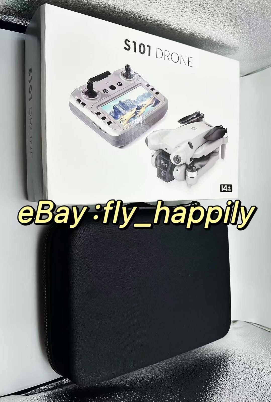 8K HD Drone Dual Camera Brushless Motor – 4.3″ Remote 2 Batteries Foldable Quadc