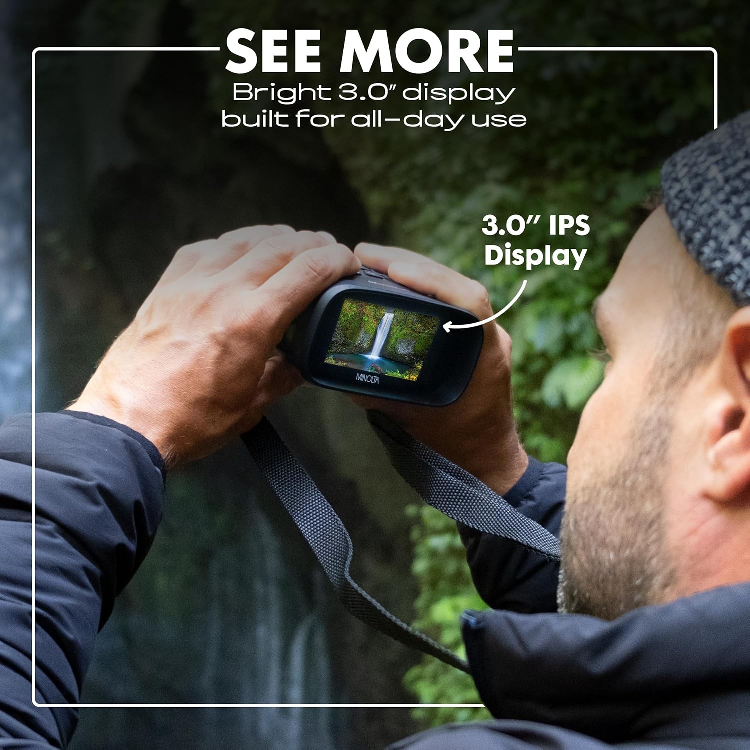 Minolta MNDM10B 10×25 Night Vision 4K Monocular – Black Bundle w/32GB & Card Kit