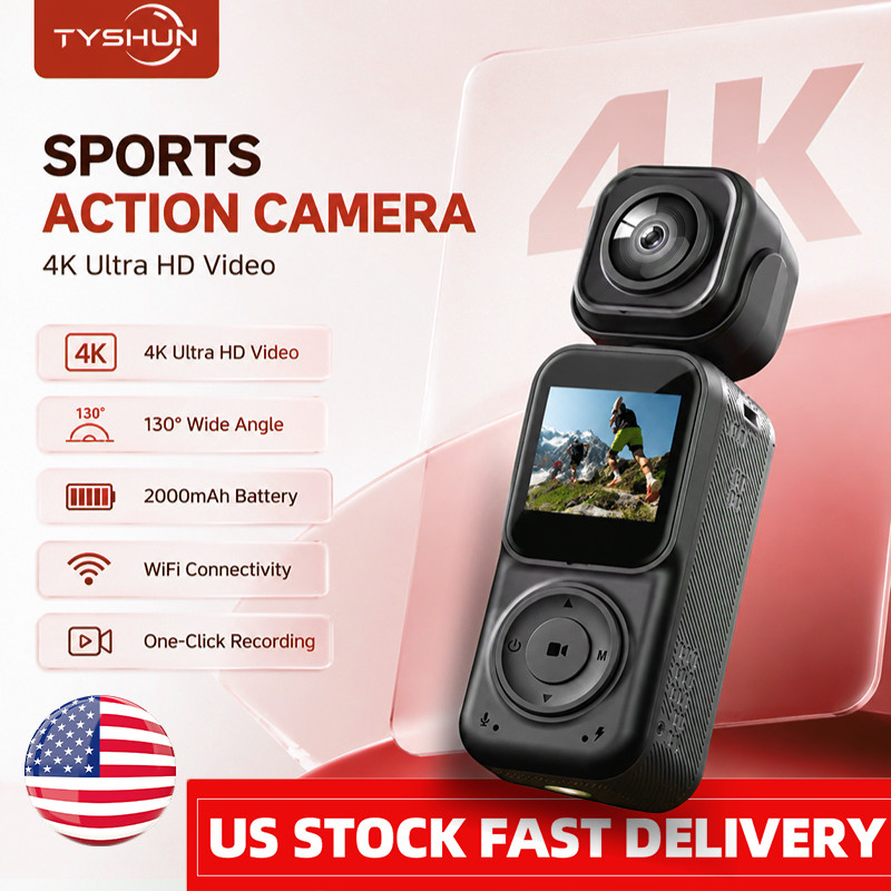Q3 Pocket Dual Lens Action Camera 150° Wide Angle Record front & back scenes US
