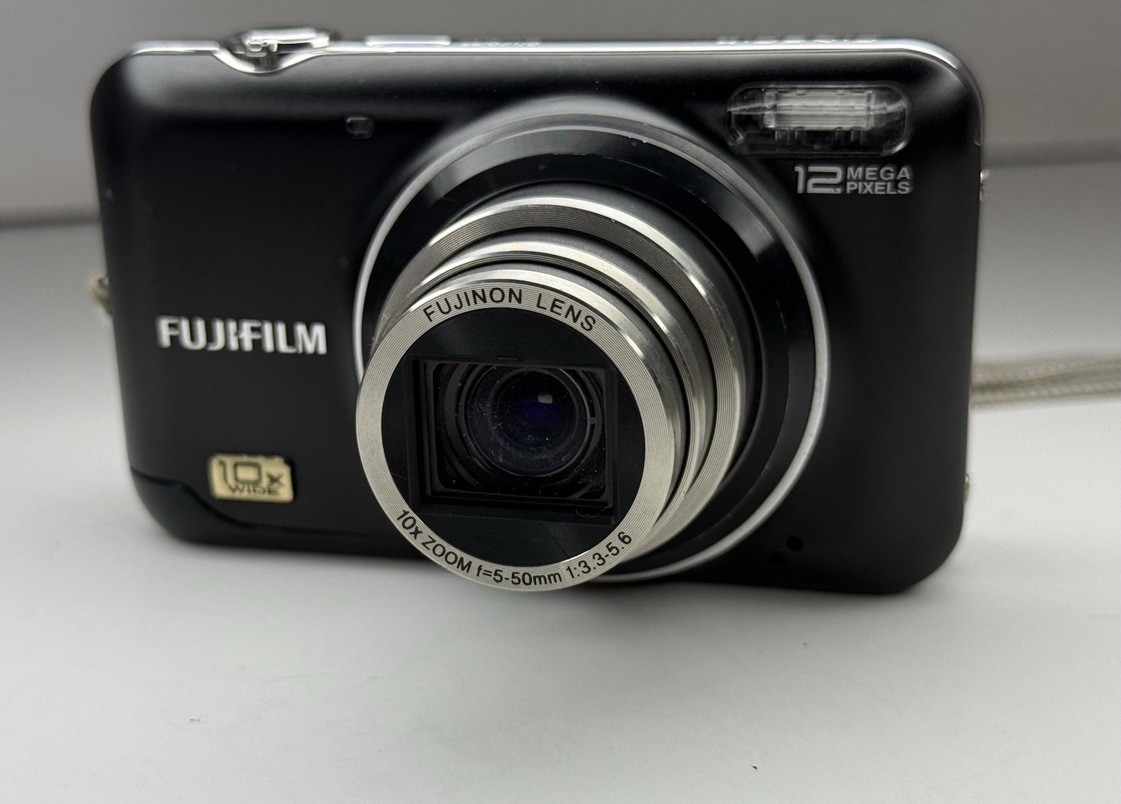 Fujifilm FinePix JZ300 12MP Digital Camera Black 10x Zoom Works W/ Screen Issue!