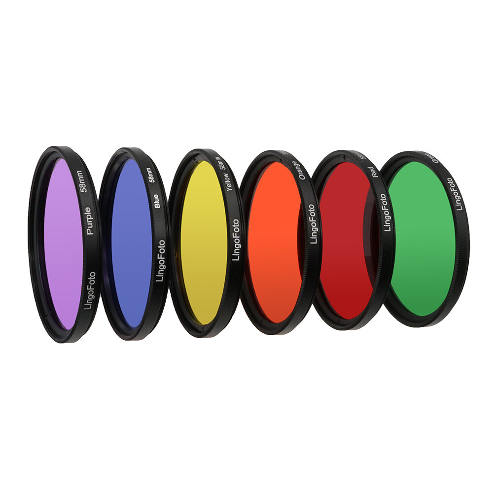 LingoFoto 46mm 6 IN 1 6pcs of Colors Round Full Color Filter Set