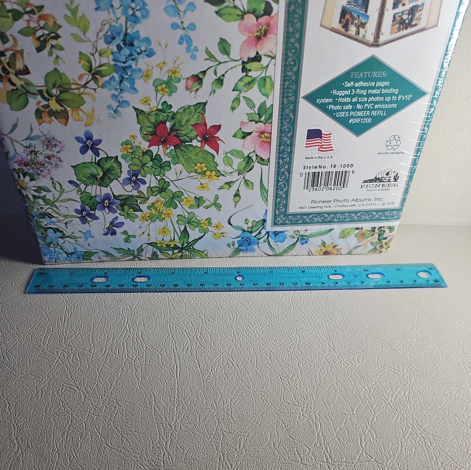 Floral 3 Ring Binder Photo Album 100 Self-adhesive Sheets Pages – New Sealed