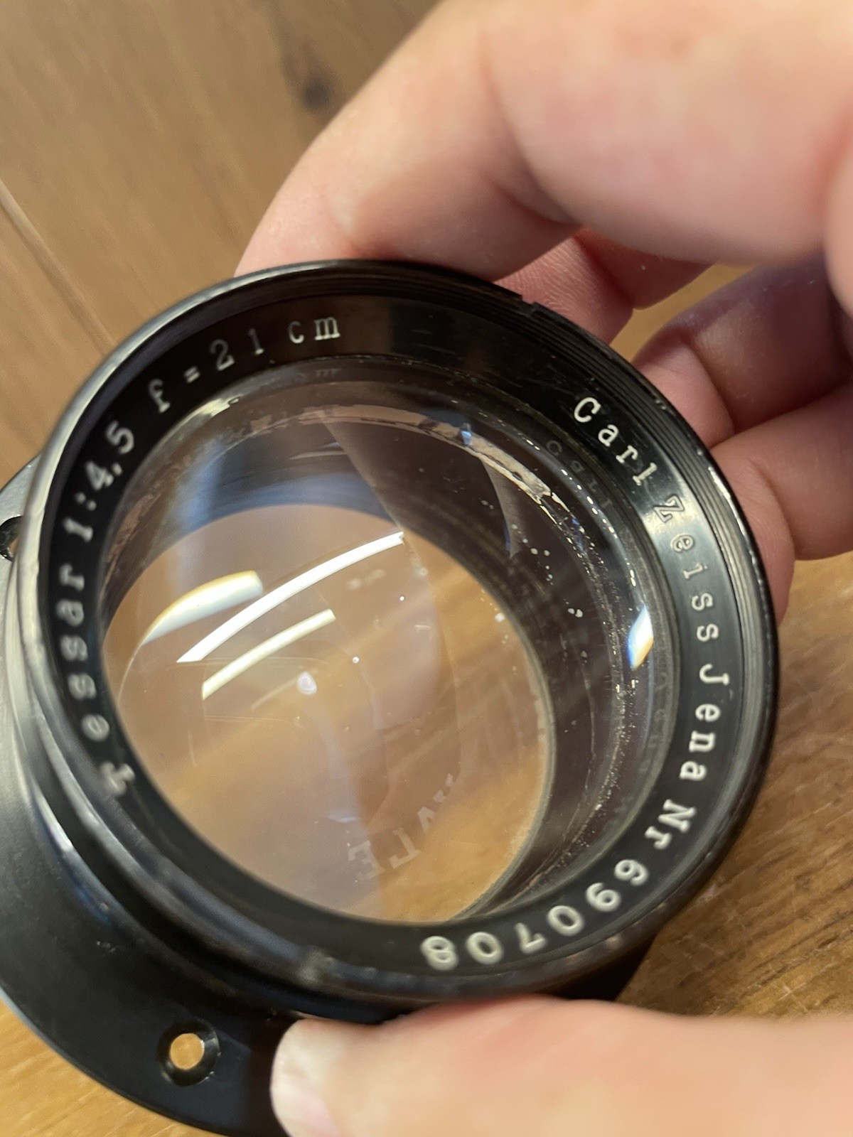 *Near Mint* Carl Zeiss Jena Tessar 21cm 210mm F/4.5 Barrel Large Format Lens