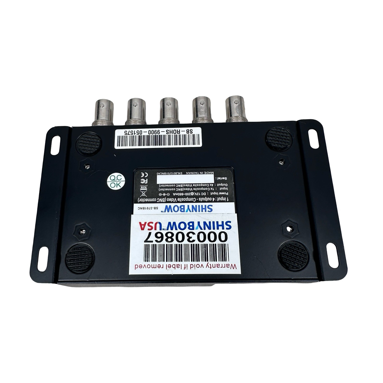 Shinybow SB-3701 BNC 1×4 Composite Video Distribution Amplifier READ