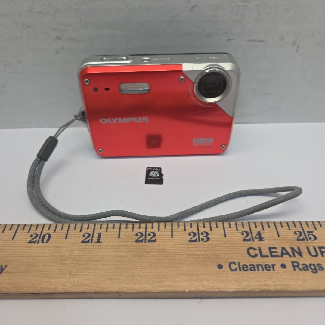 Olympus X-Series X-560WP 10.0MP Digital Camera – Red TESTED WORKS