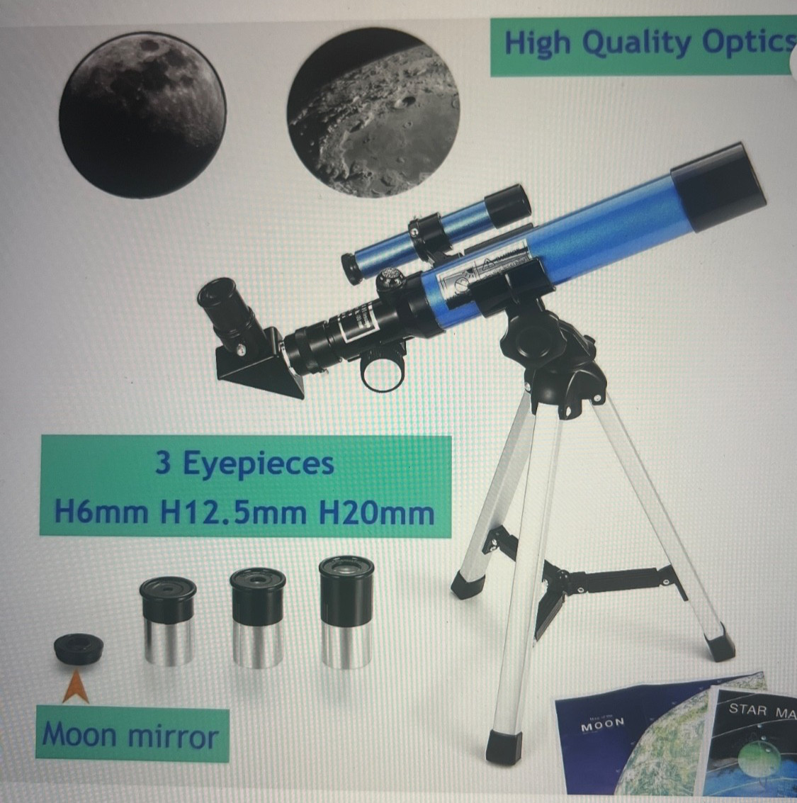 Kid Telescope 400x40mm Tripod Scope Portable Professional Astronomy NEW MaxUSoo