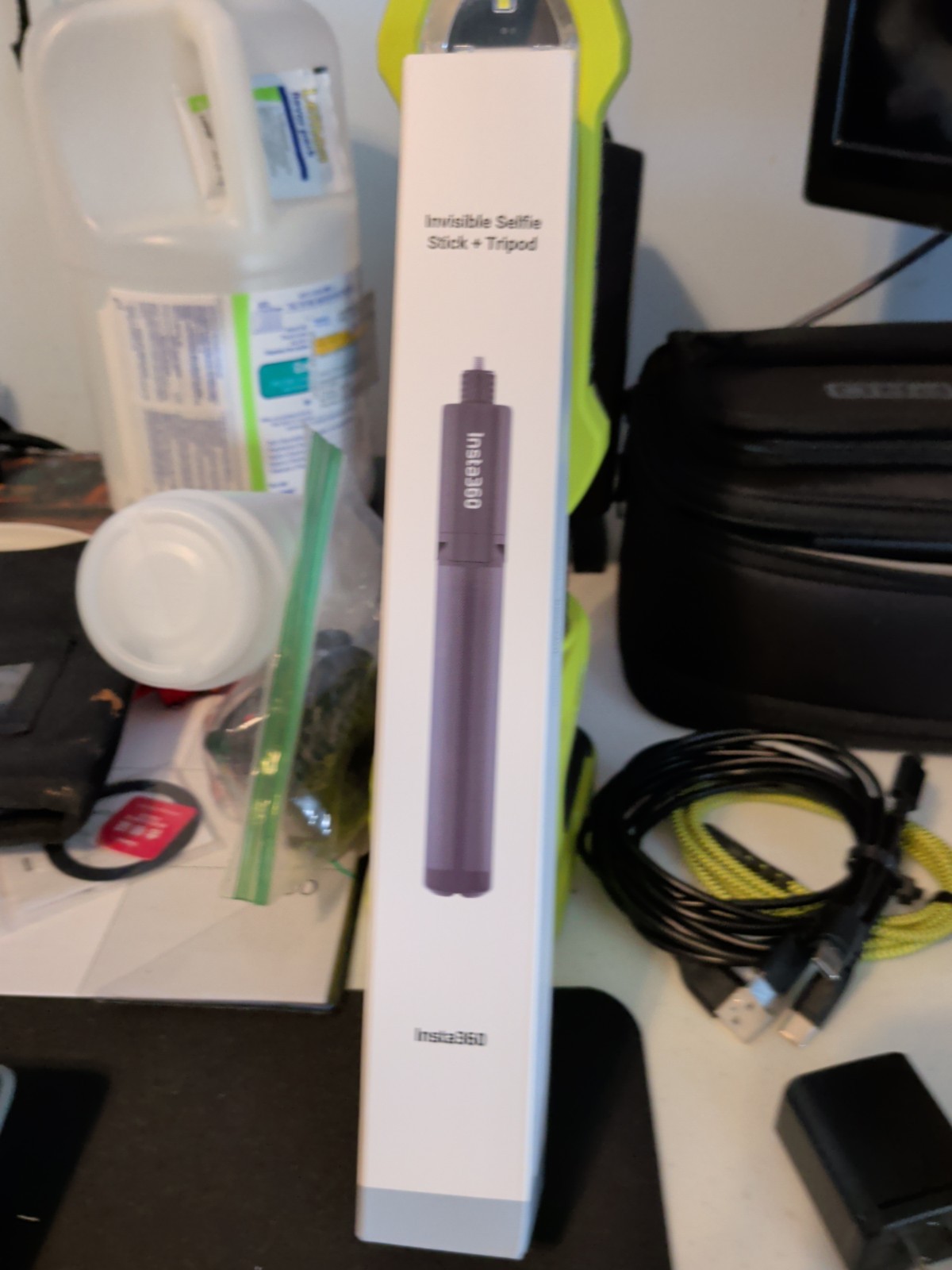 Insta360 2-In-1 Invisible Selfie Stick + Tripod Black