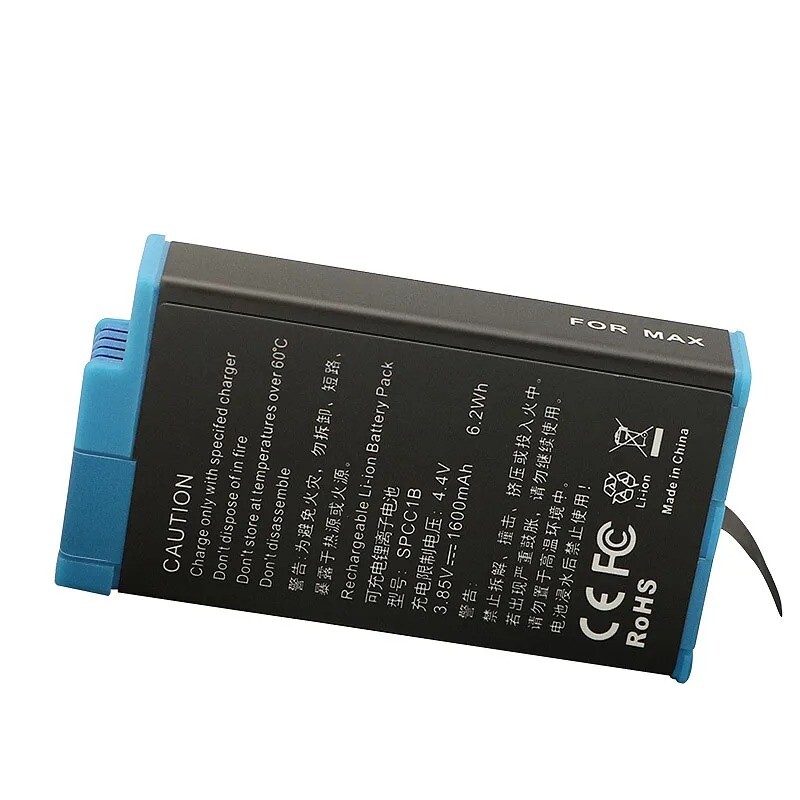 2x 1600mah Replacement Battery Pack for GoPro Max SPCC1B CHDHZ-201 CHDHZ201