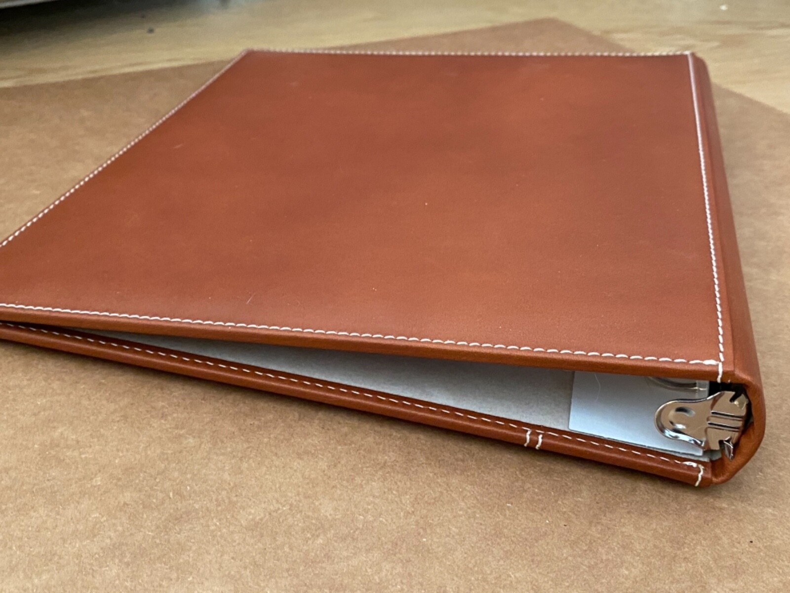 Exposures Retired Leather 3 Ring Binder Photo Album NEW 11.5 x 10.5 Brown