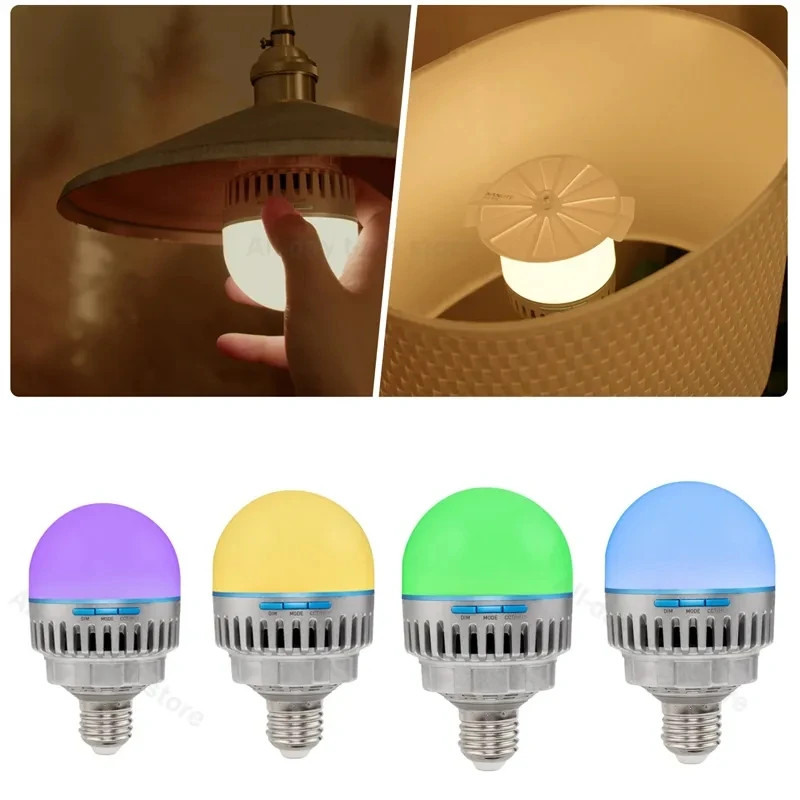 PavoBulb 10C RGB LED photography fill light bulb color light creative shooting a