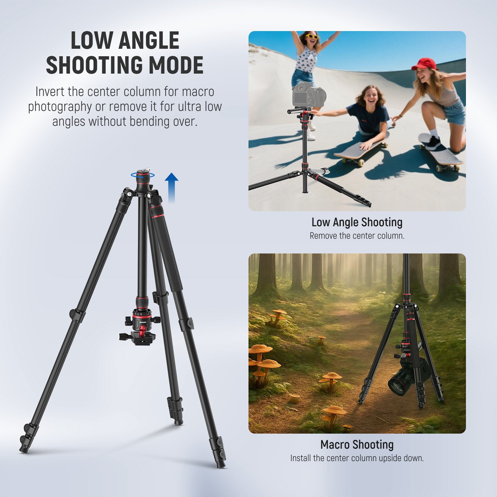 NEEWER 77″/196 cm Camera Tripod Monopod Travel DSLR Video Stand 360° Ball Head