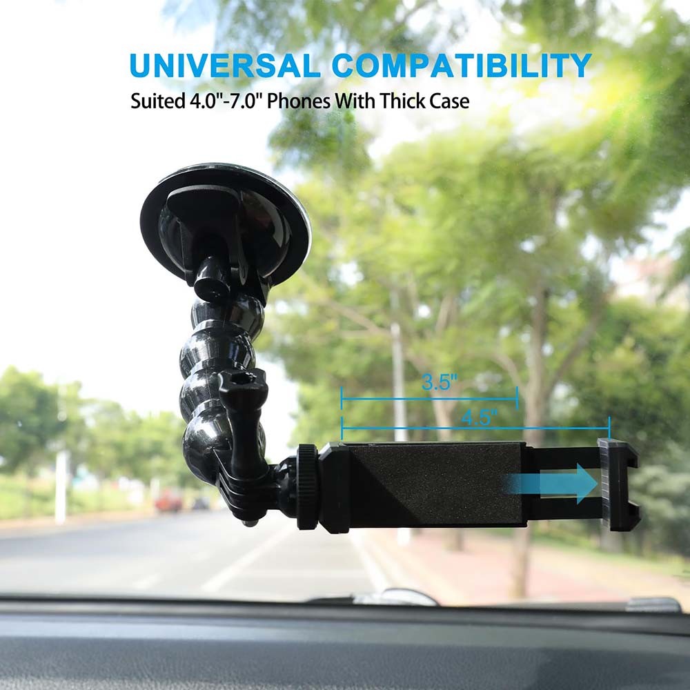High-Performance Robust Heavy-Duty Action Camera 4-Section Car Suction Cup Mount