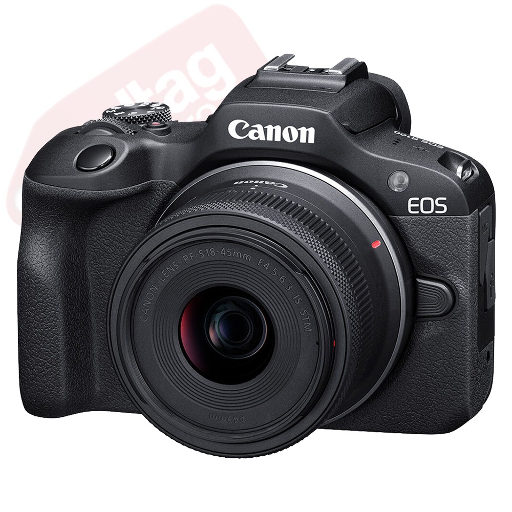 Canon EOS R100 Mirrorless Camera Black + 3 Lens Kit 18-45mm + 32GB+ Flash & More