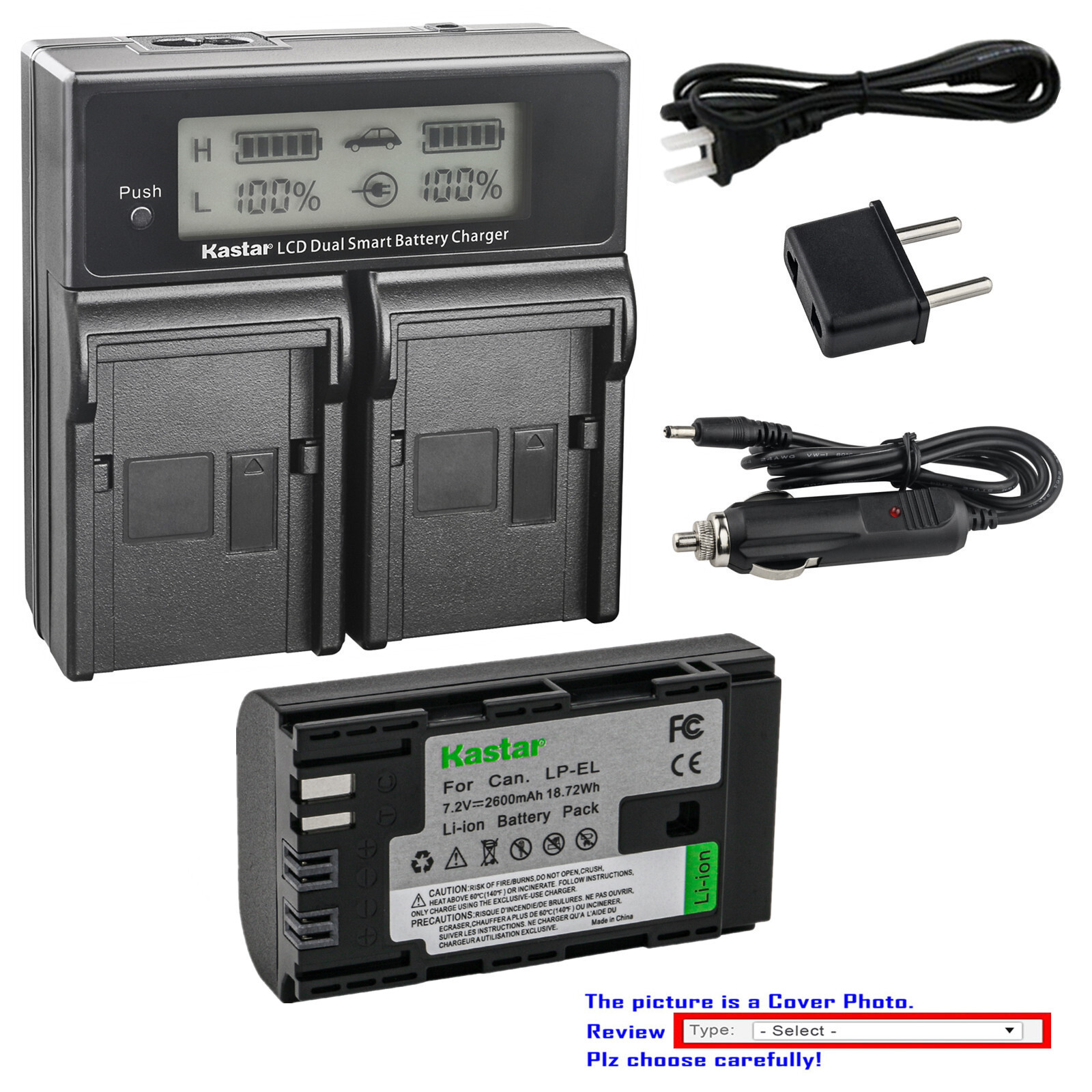 Kastar Battery LCD Fast Charger for Canon E-TTL / E-TTL II, Canon Speedlite EL-1