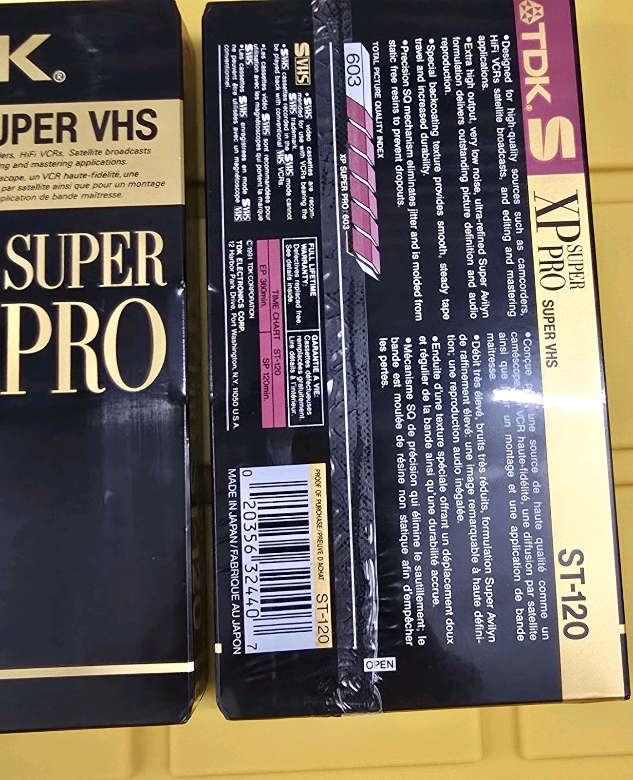 4x TDK XP SUPER PRO ST-120 SVHS Blank Video/HI-FI Stereo Tape Japan NEW SEALED