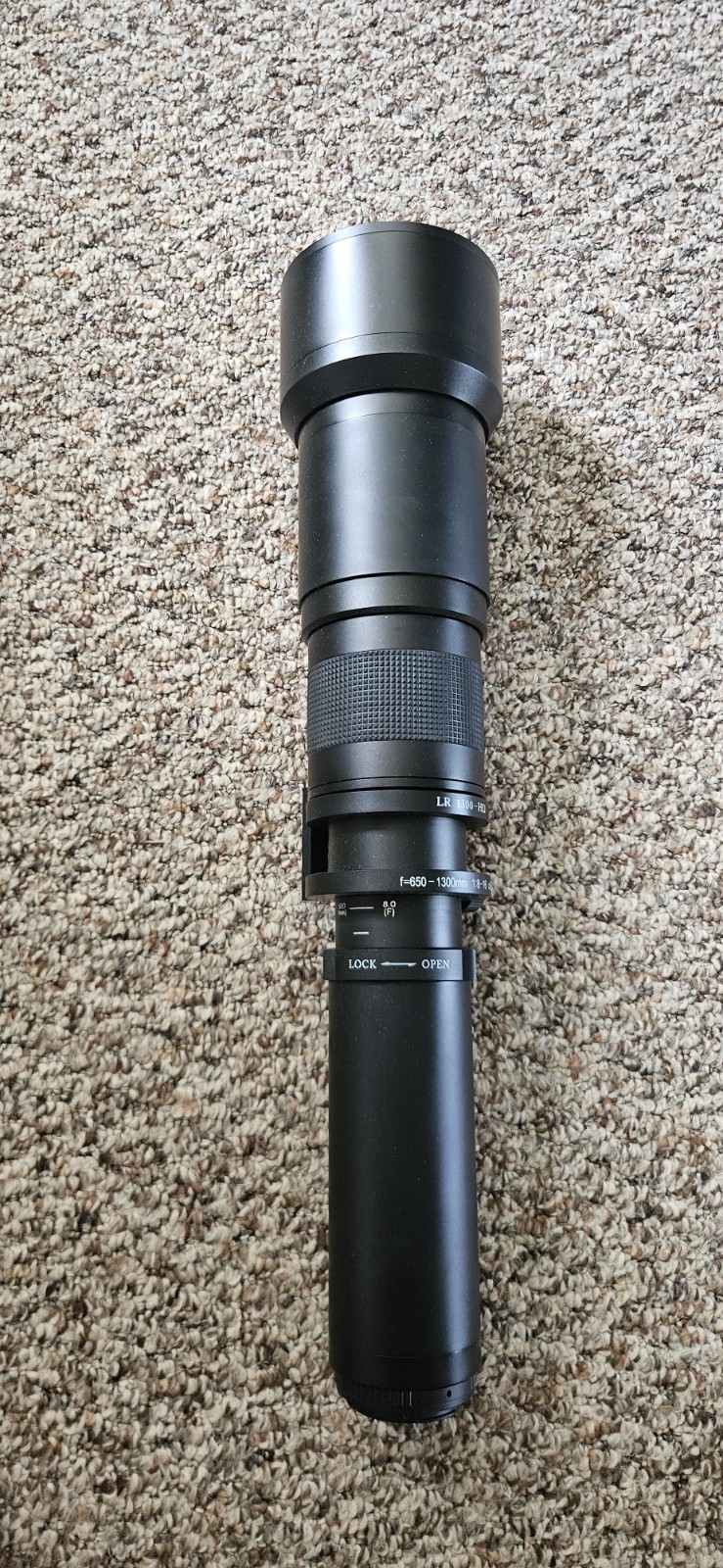 Opteka LR 1300-HD 650-1300mm f/8-16 Lens Super Telephoto Lens Platinum Series