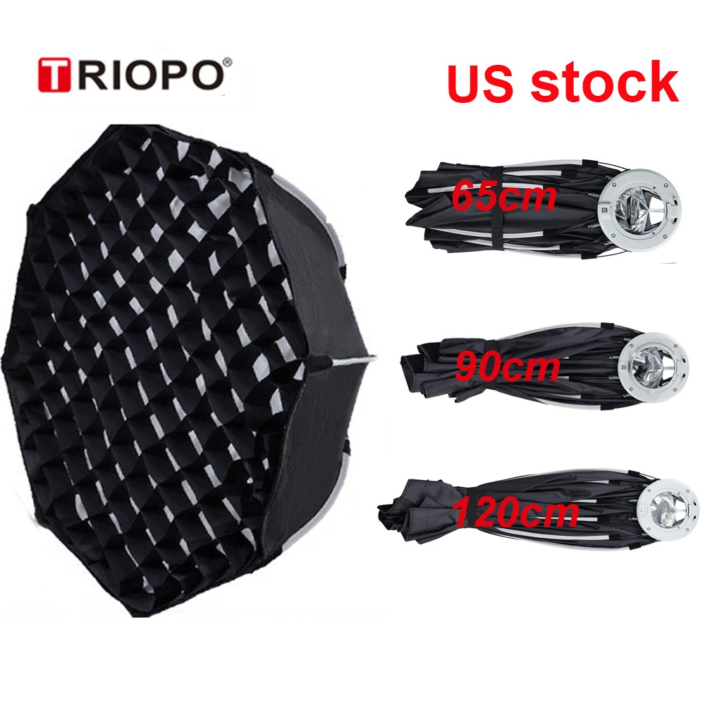 New TRIOPO Quick-Setup Octagon Softbox Grid For Godox SmallRig Bowens Light US