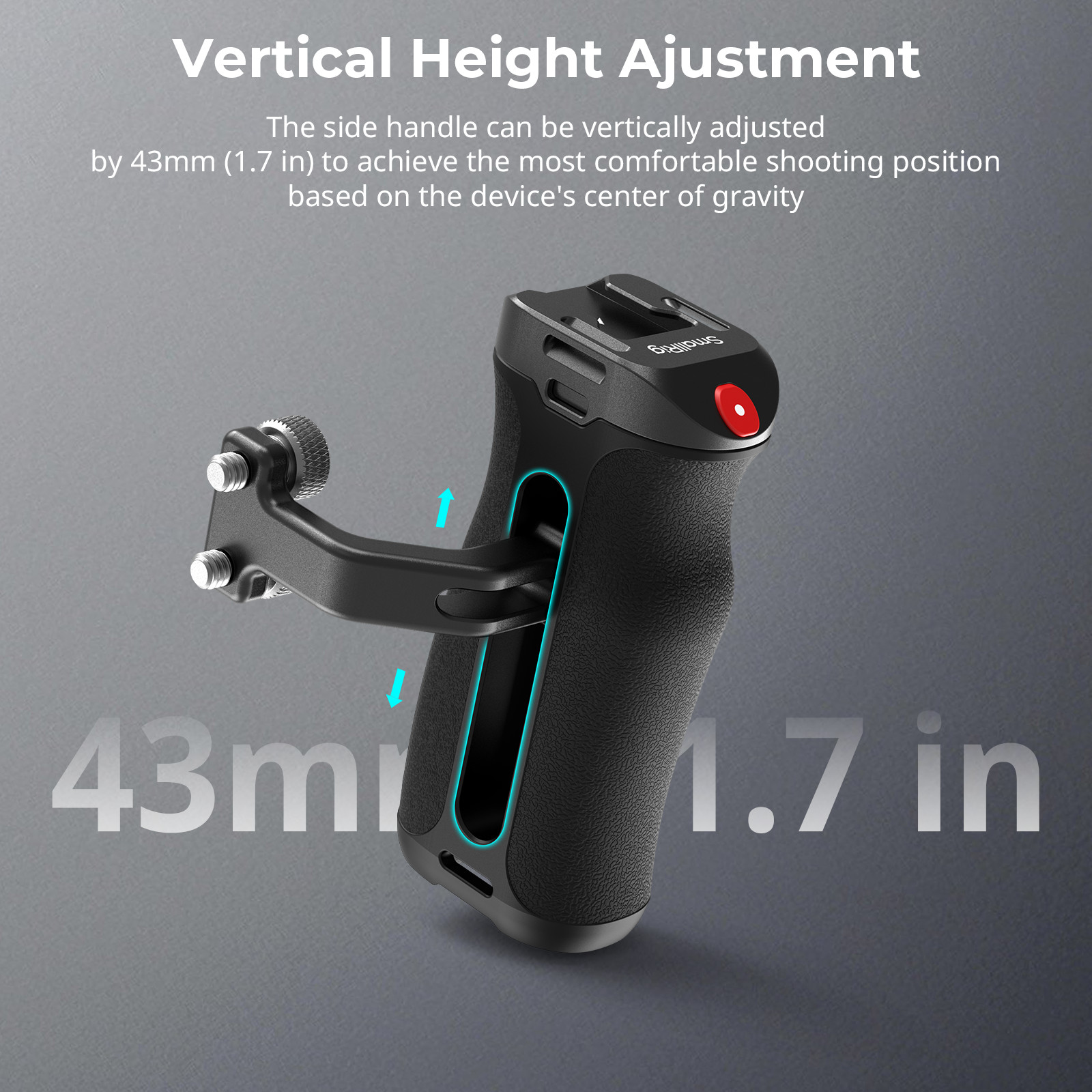 SmallRig Threaded Side Handle&Record Start/Stop Remote Trigger 3 Control Cable
