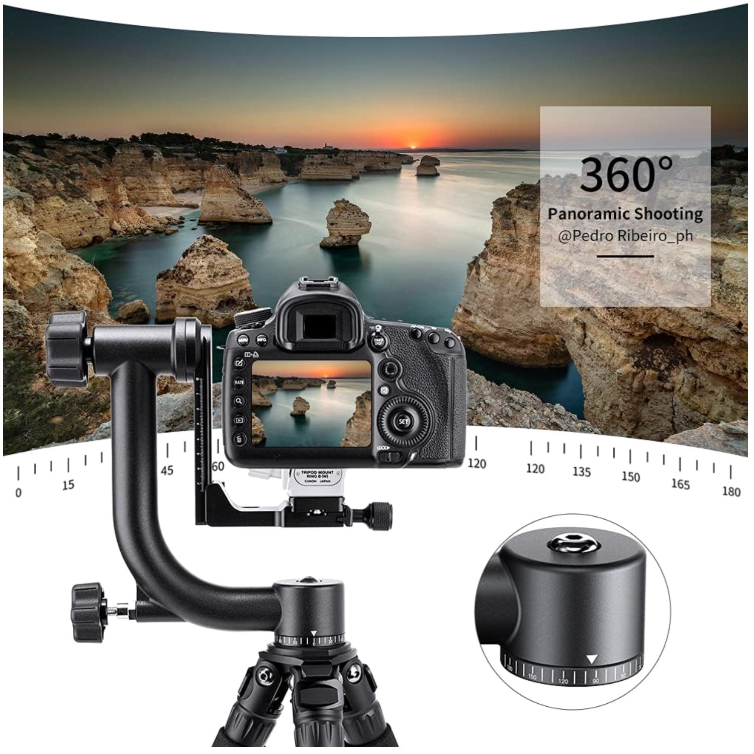Quick Release Plate Panoramic Tripod Head – Bubble Level