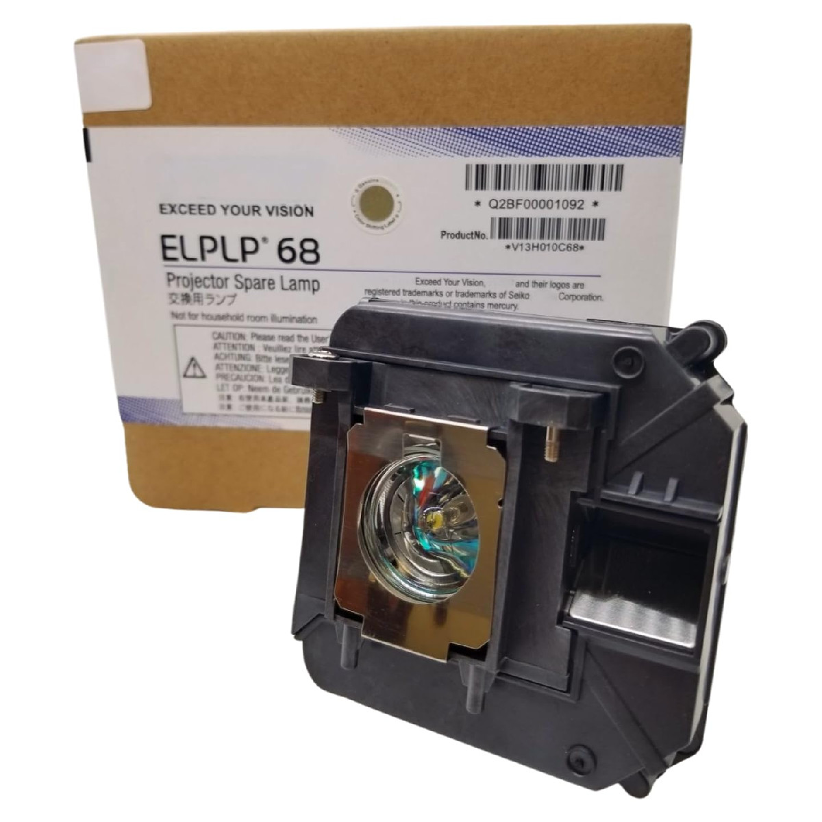 Jaspertronics Oem Elp-Lp68 Lamp Housing For Epson Projectors – 1 Year Full